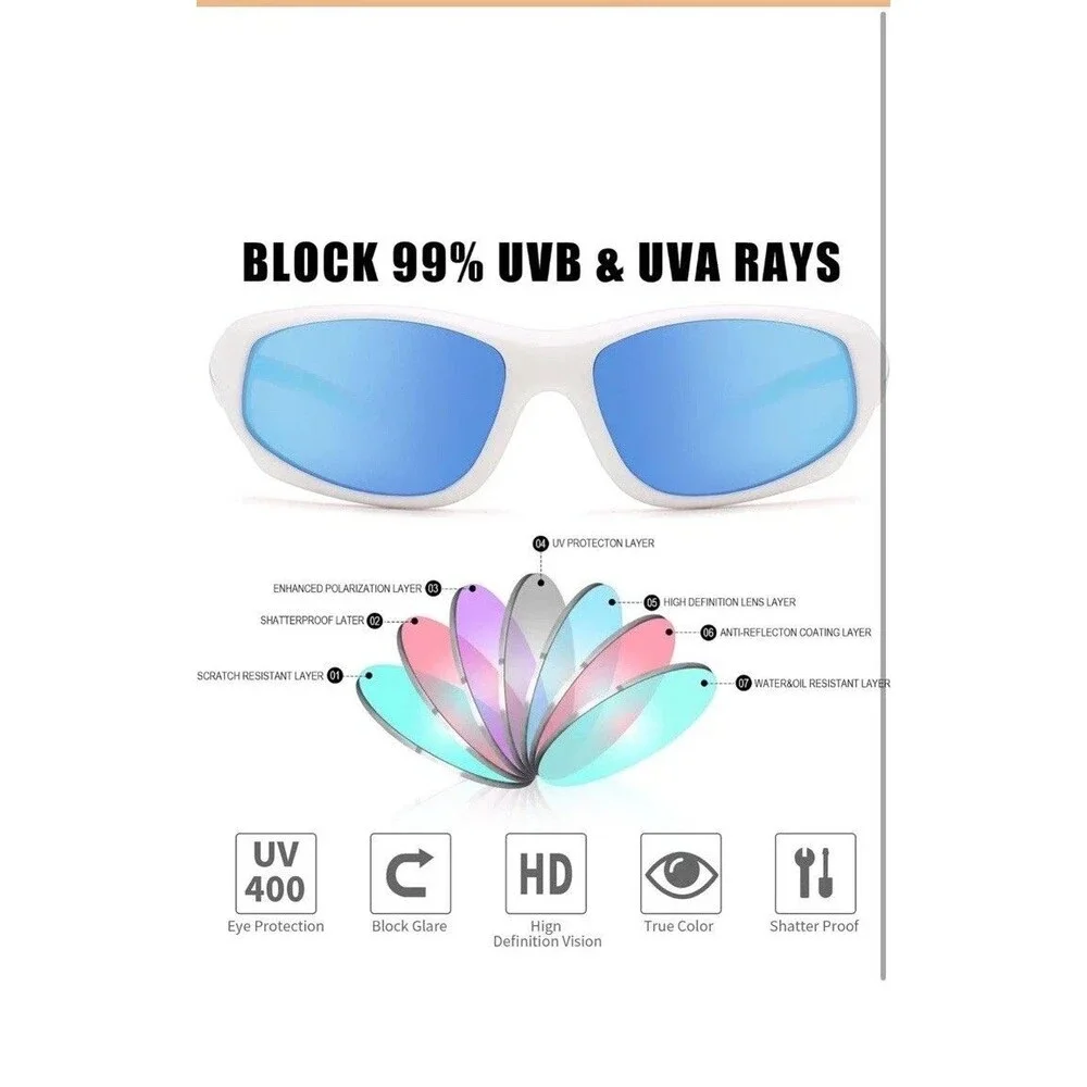 Pro Acme TR90 Unbreakable Polarized Sports Sunglasses for Boys & Girls 3/12Years
